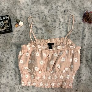 Forever21 | Ruched Spaghetti Strap Crop Top | Size L.